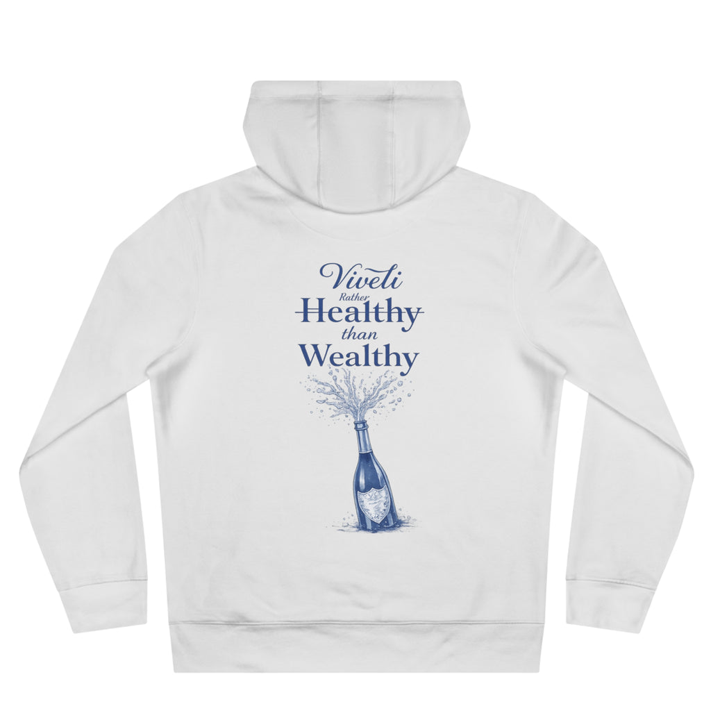 VIVELI Tropical Hoodie With Champagne ("Healthy Over Wealthy")