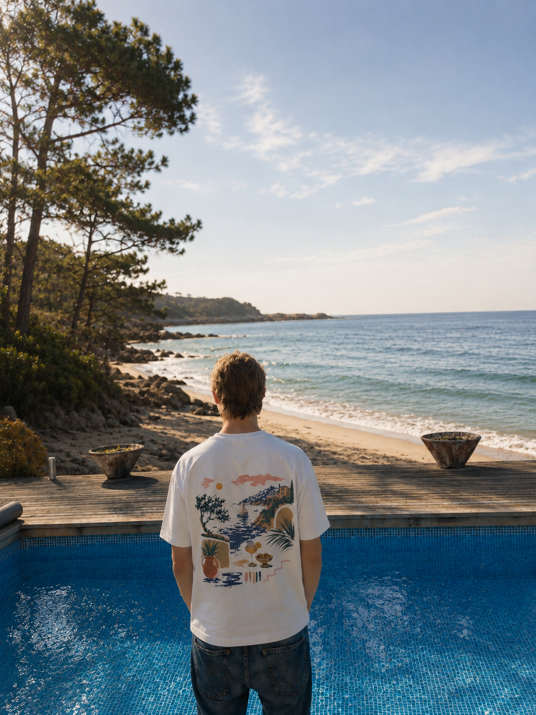 The Beach And Sea Life Garment-Dyed T-shirt