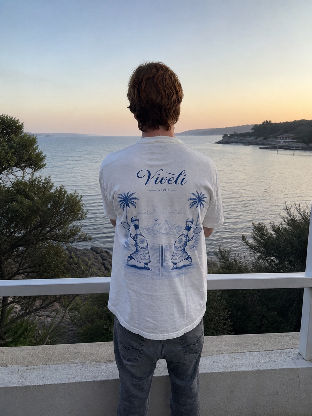 Viveli Tennis Garment-Dyed T-shirt